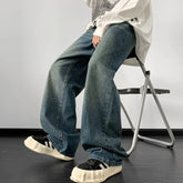 Hearujoy Jeans men Autumn Loose Denim pants Wide Leg Jean Male  Straight Denim Pants Harajuku Vintage Jean Trouser Streetwear Clothes